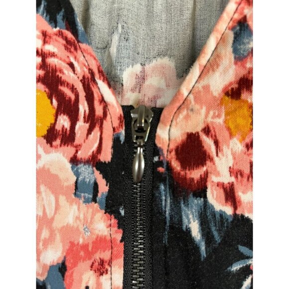 Torrid Dress 4X Pink Floral Mini Feminine Hi Lo Tropical Peasant Skater Hippie - Picture 4 of 16